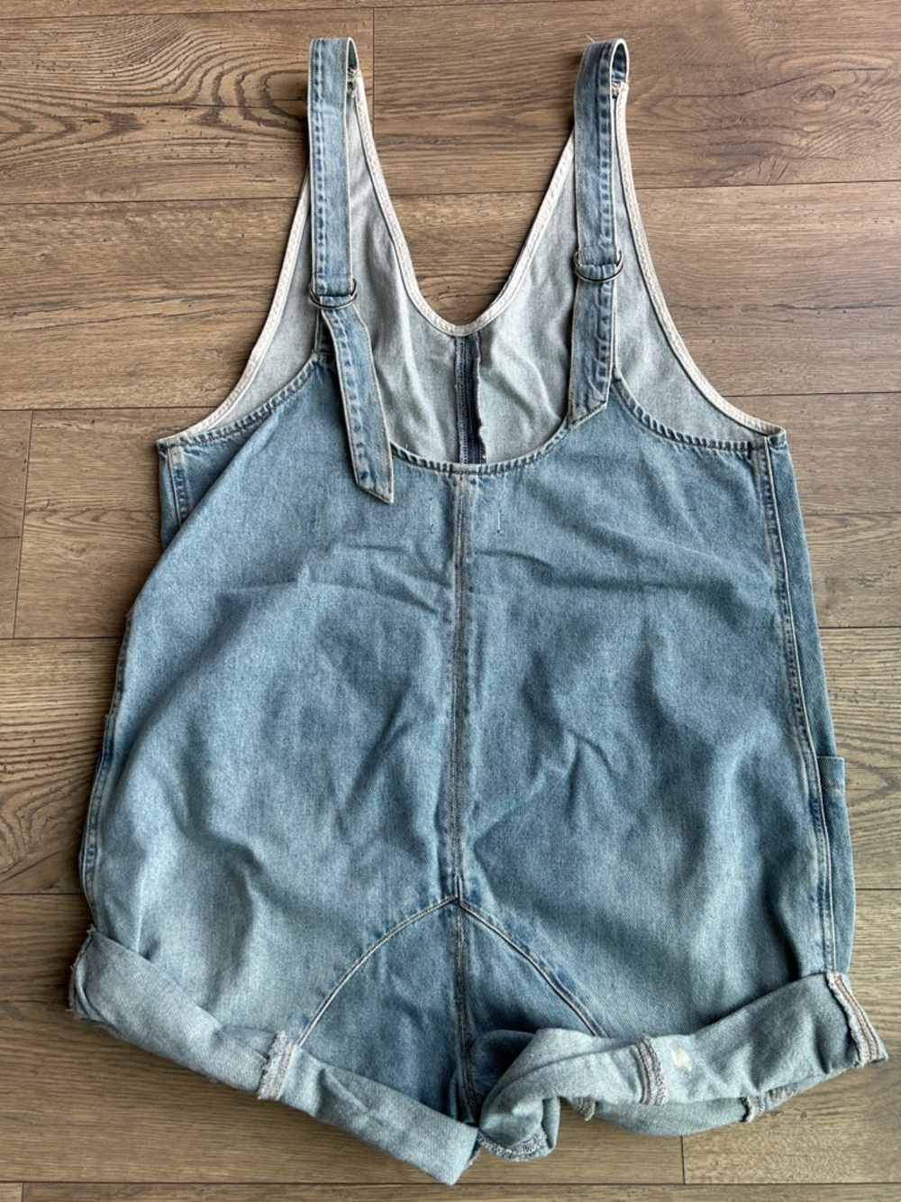 We the Free Denim Short Overalls Romper - Blue - Picture 8 of 9